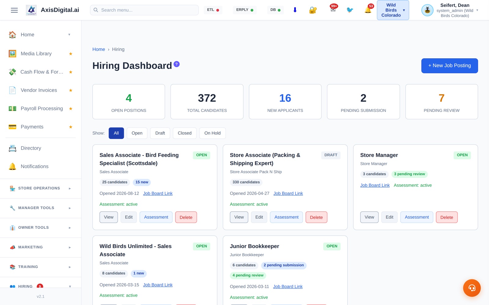 Every opening, every applicant, one board.