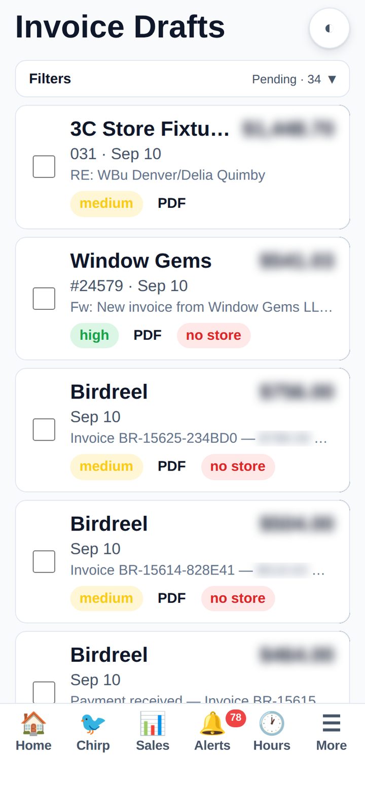 Vendor invoices that read themselves.