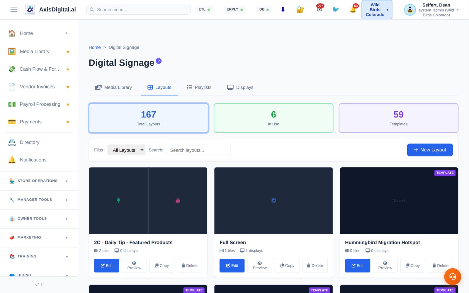 Layout gallery